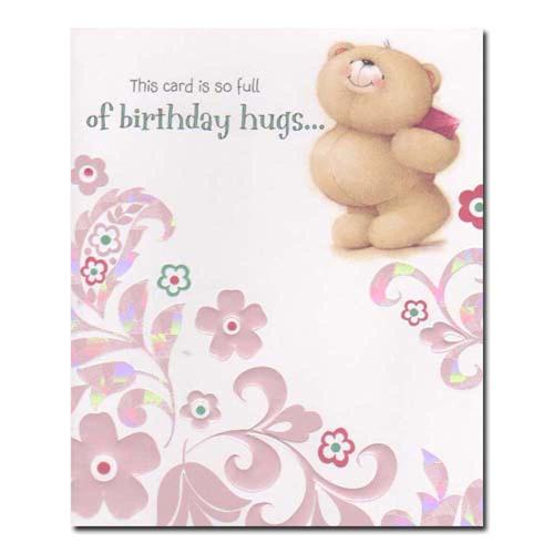 Birthday Hugs Forever Friends Card 