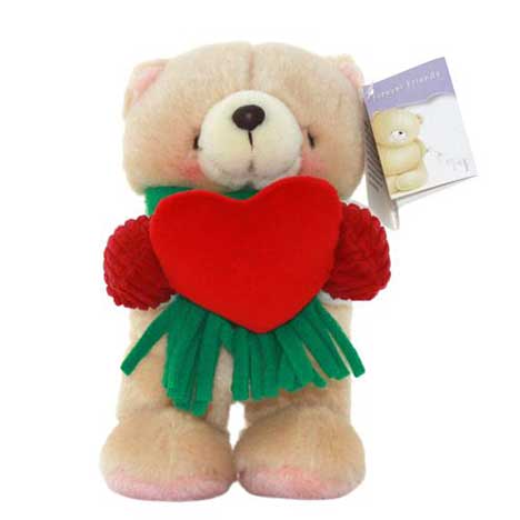 7" Standing Holiday Heart Forever Friends Bear 