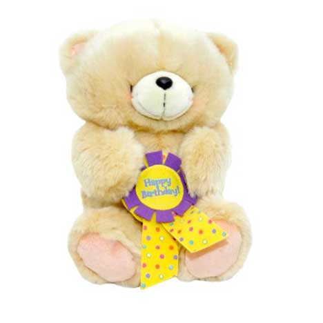 10" Forever Friends Bear with Removable Birthday Rosette 