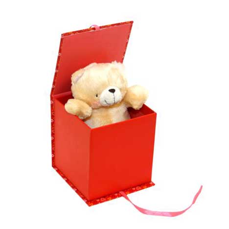 6" Love Forever Friends Bear in a Red Box 