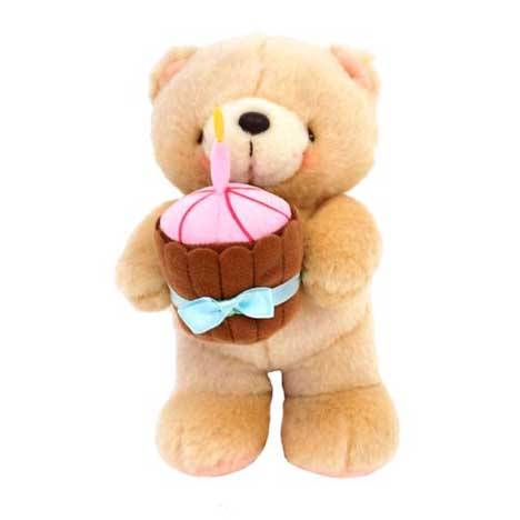 7" Standing Cupcake Birthday Forever Friends Bear 