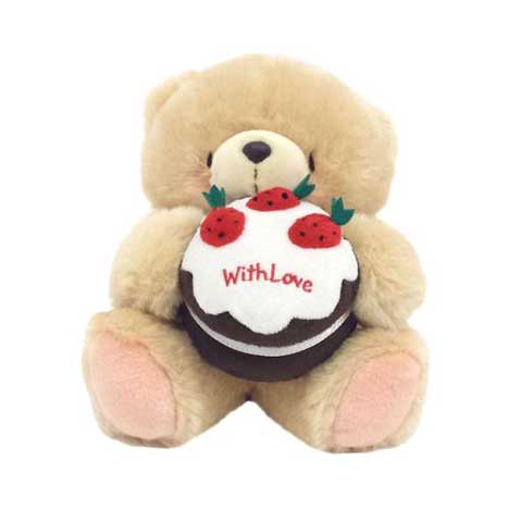 10" With Love Chocolate Cake Forever Friends Bear 