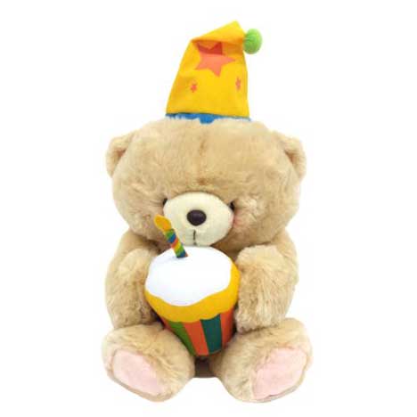 16" Birthday Cake & Hat Forever Friends Bear 