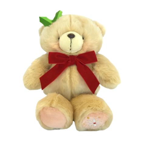 10" Red Christmas Bow Forever Friends Bear 