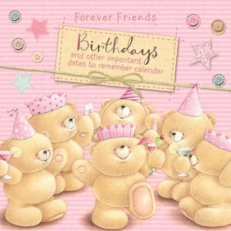 Forever Friends Everlasting Birthday Calendar 