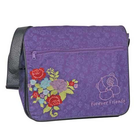 Forever Friends Flower Canvas Messenger Bag 