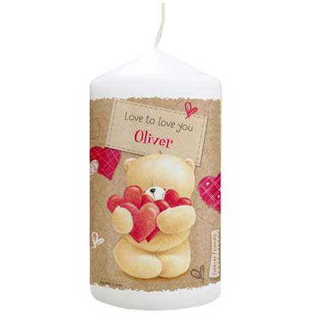 Personalised Forever Friends Love Heart Candle 