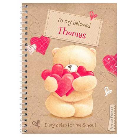 Personalised Forever Friends Love Heart Diary 