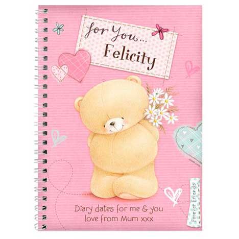 Personalised Forever Friends Pink Craft Diary 