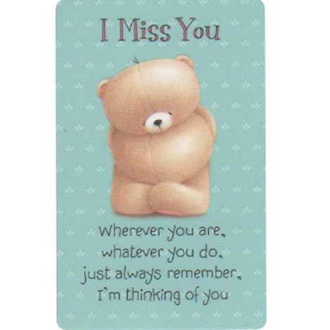 Miss You Forever Friends Wallet Card (WF215)