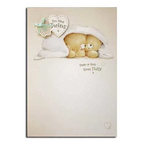 Birth of Twins Forever Friends Cards