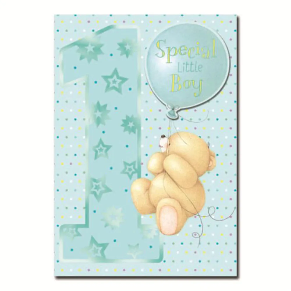 1st Birthday Special Little Boy Forever Friends Card