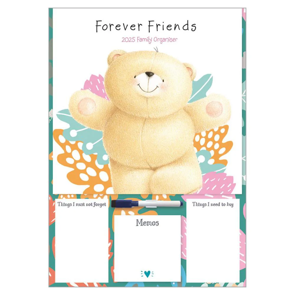 A3 Forever Friends Month-to-View Family Organiser 2025