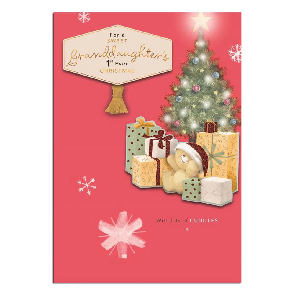 Granddaughter's 1st Christmas Forever Friends Christmas Card