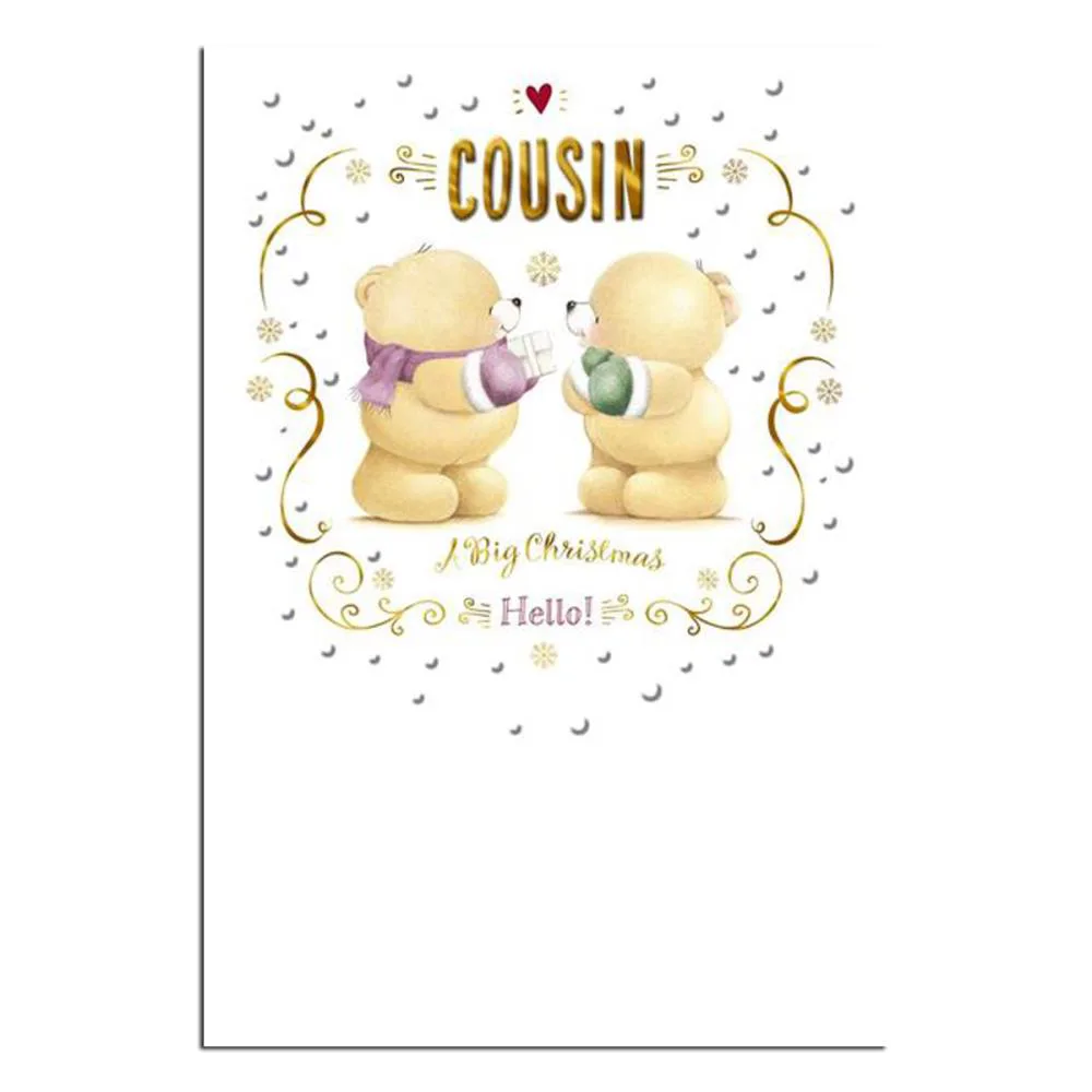 Cousin Forever Friends Christmas Card