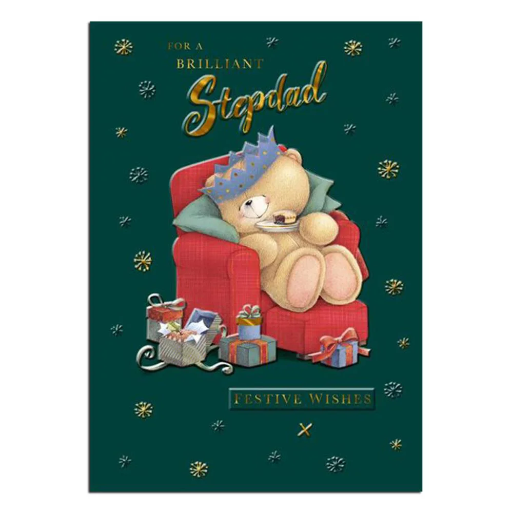 Stepdad Forever Friends Christmas Card