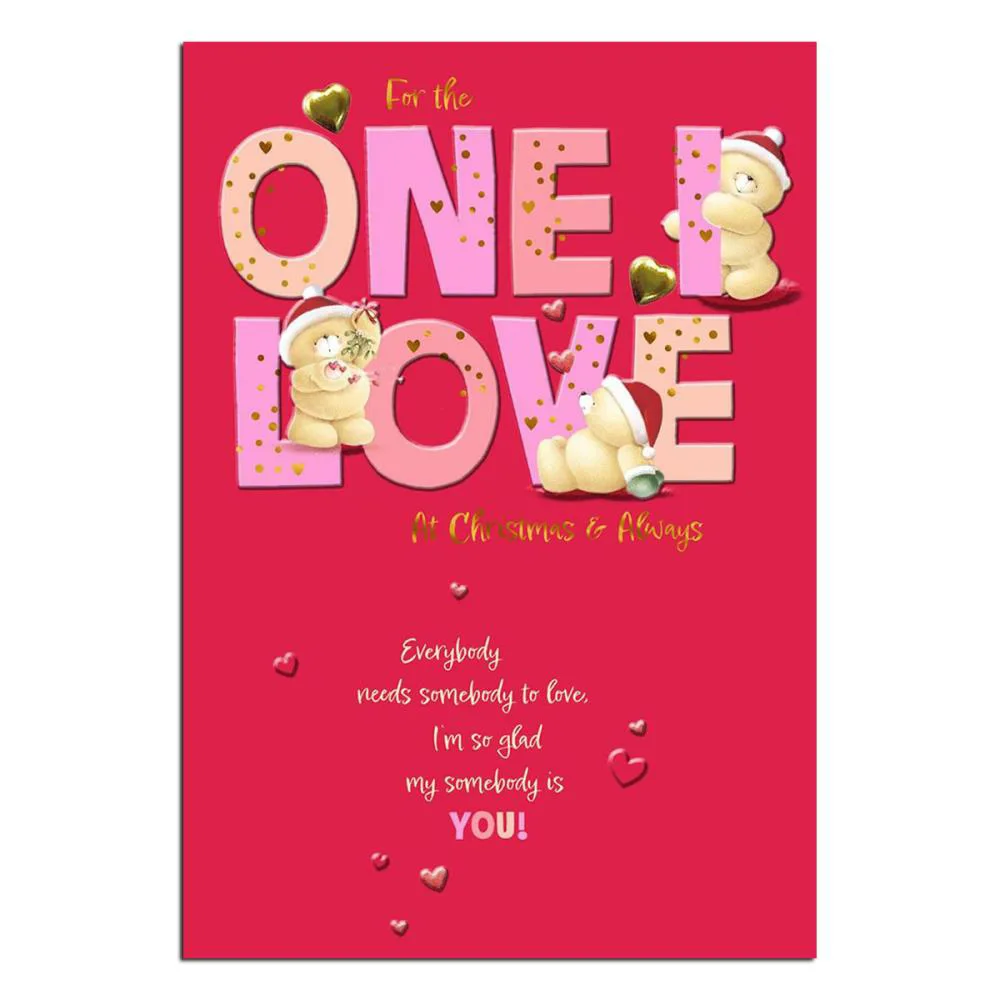 For The One I Love Forever Friends Christmas Card