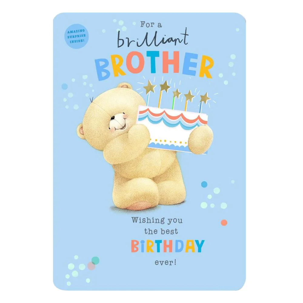 Brilliant Brother Forever Friends Birthday Card