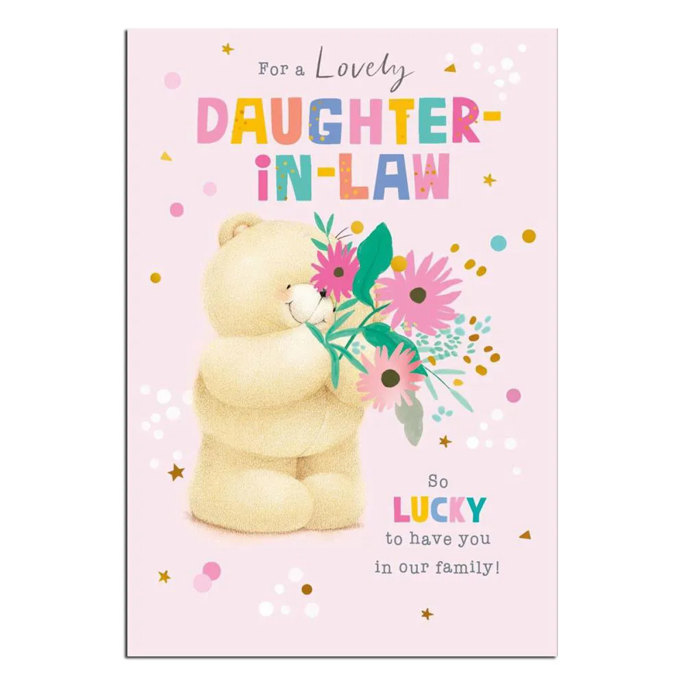Lovely Daughter in Law Forever Friends Birthday Card
