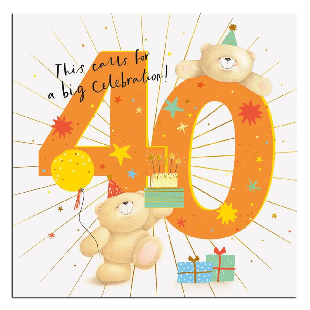 40th Birthday Forever Friends Birthday Card