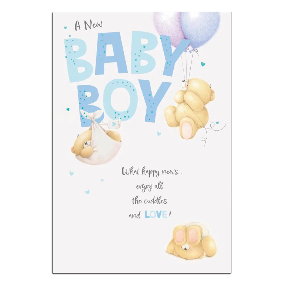 New Baby Boy Forever Friends Card