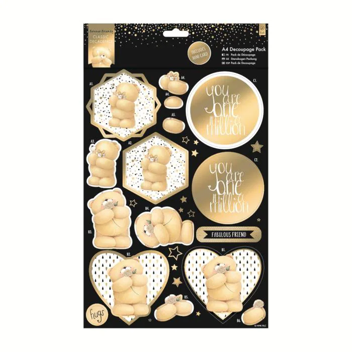 A4 Classic Decadence Love Forever Friends Decoupage Pack