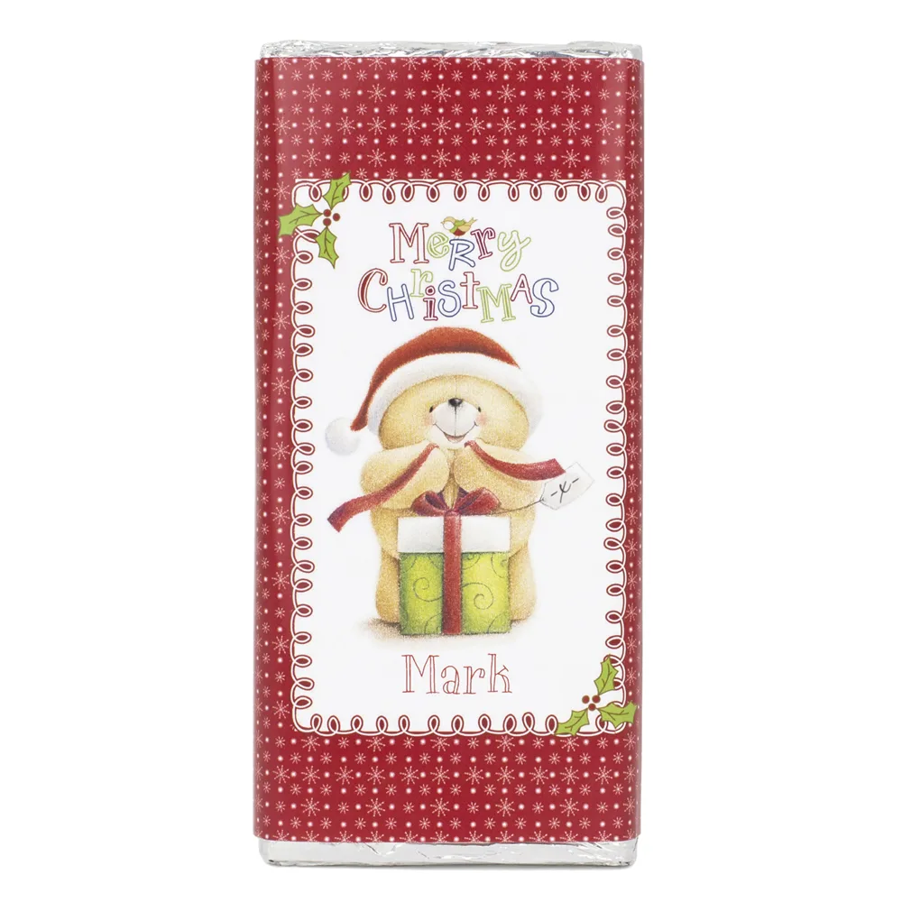 Personalised Forever Friends Christmas Chocolate Bar