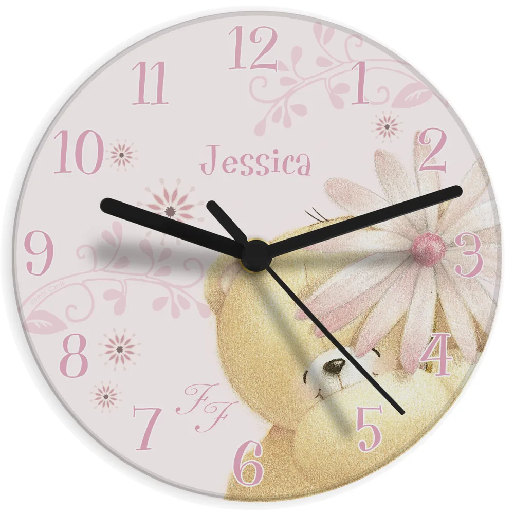 Personalised Forever Friends Big Flower Clock