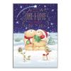 One I Love 3D Holographic Forever Friends Christmas Card