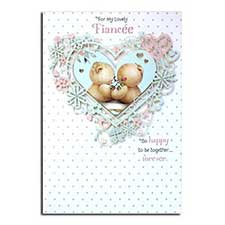 Lovely Fiancee Forever Friends Birthday Card