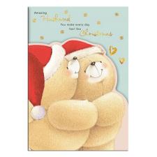 Amazing Husband Forever Friends Christmas Card