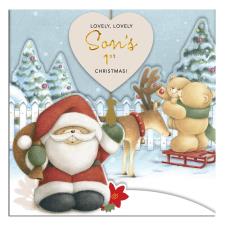 Son&#39;s 1st Christmas Forever Friends Keepsake Christmas Card