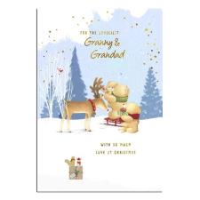 Granny &amp; Grandad Forever Friends Christmas Card