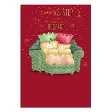 Sister &amp; Husband Forever Friends Christmas Card