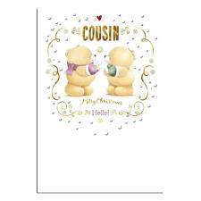 Cousin Forever Friends Christmas Card