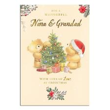 Nana &amp; Grandad Forever Friends Christmas Card