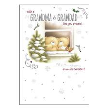 Grandma &amp; Grandad Forever Friends Christmas Card
