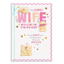 Lovely Wife Forever Friends Birthday Card