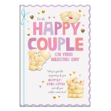 Happy Couple Wedding Day Forever Friends Card