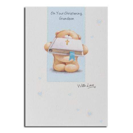 Grandson Christening Forever Friends Card 