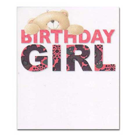 Birthday Girl Forever friends Card 