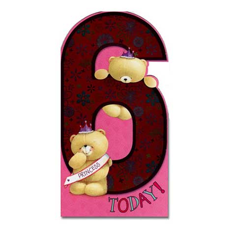 6th Birthday Forever Friends Card 