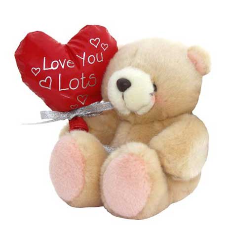 6" Love You Lots Heart Balloon Forever Friends Bear 