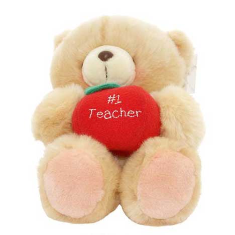 6" No 1 Teacher Forever Friends Bear 