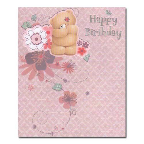 Happy Birthday Pink Forever Friends Card 