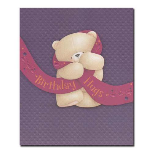 Birthday Hugs Forever Friends Card 