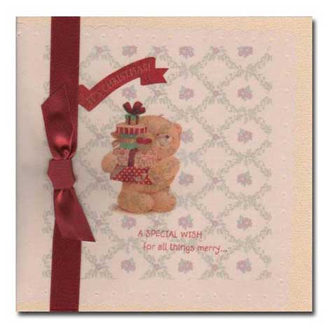 Forever Friends Vintage Hand Finished Christmas Cards (Pack of 5 cards)