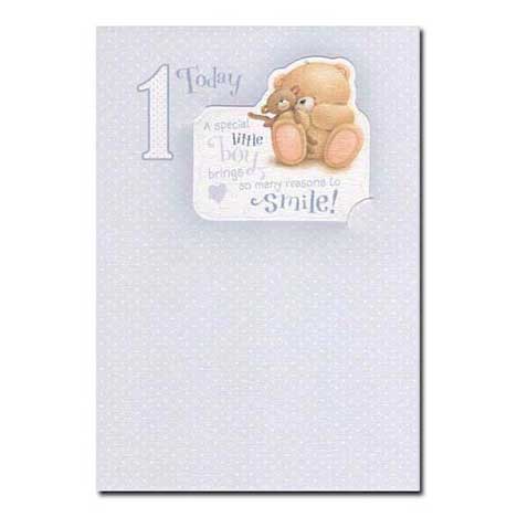 Little Boys First Birthday Forever Friends Card 