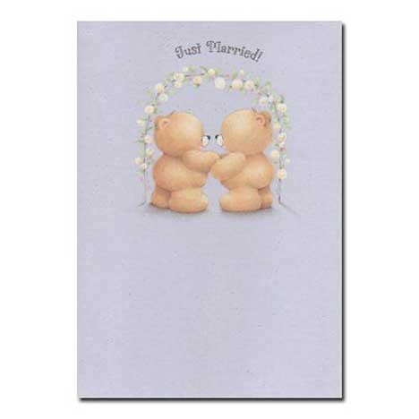 Just Married Forever Friends Wedding Card 