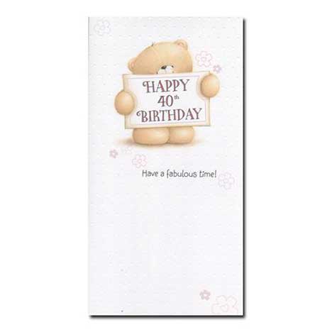 40th Birthday Forever Friends Card 